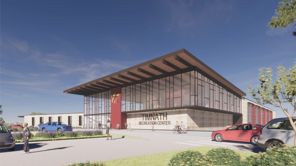 An early concept image of Timnath Recreation Center